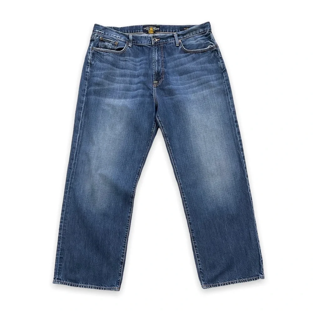 Lucky Brand Jeans Men 40x30 (ACTUAL 39x29.5) Blue Relaxed Straight 181 Denim